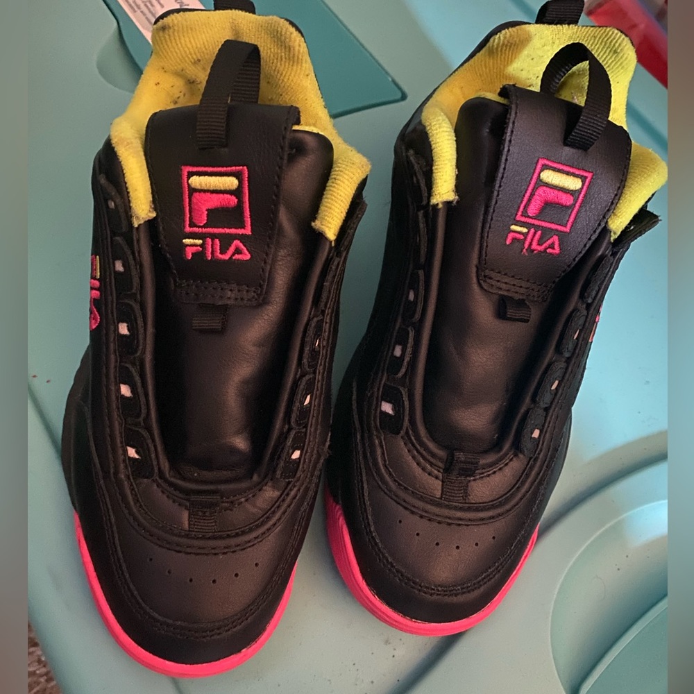 Black and pink Fila
